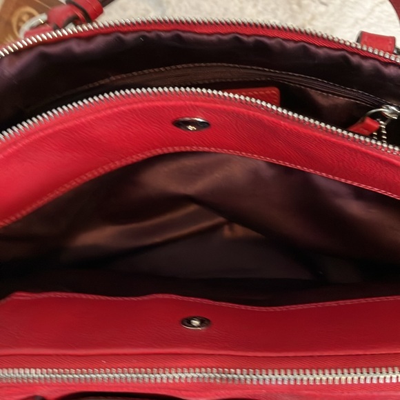 RARE RED COACH SATCHEL BAG large - Picture 12 of 13